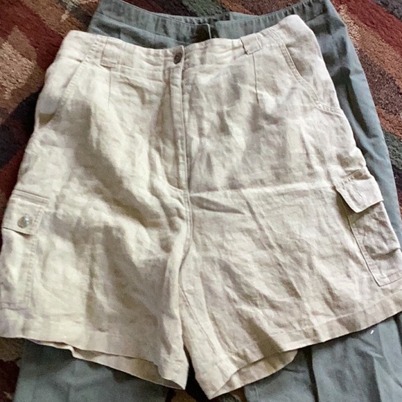 Studio Works KHAKI LINEN Cargo Shorts Waist 31 Resort Ready - Picture 1 of 16